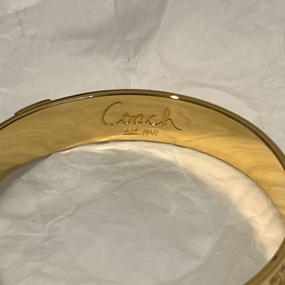 COACH Gold C Bangle NWOT - Picture 3 of 8